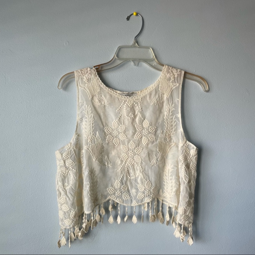 Anthropologie Acemi crop top